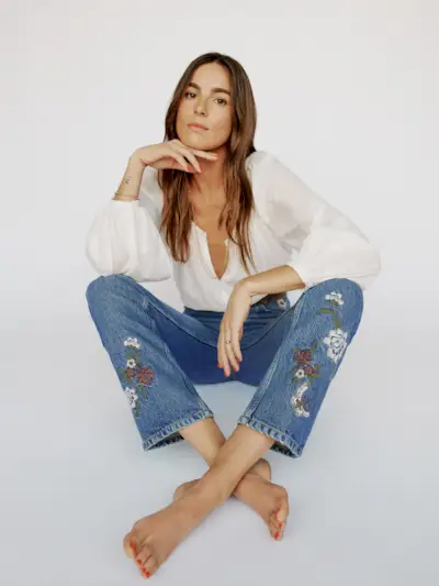 Reformation + Cynthia High Rise Straight Jeans