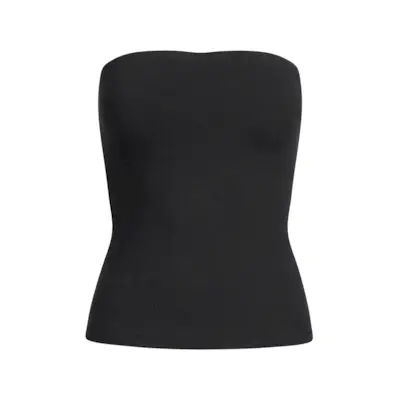 Cotton Jersey Tube Top | Soot | Xxs
