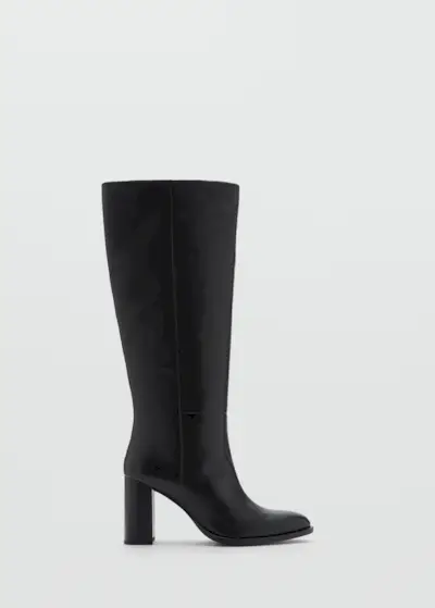 High Heel Leather Boot - Women | Mango Usa