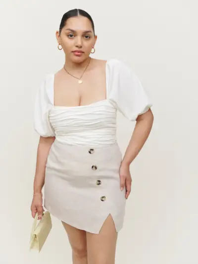 Reformation + Taylor Linen Skirt