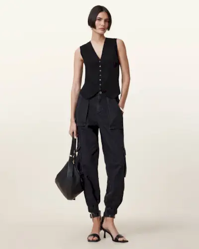 Freda Denim Cargo Trousers