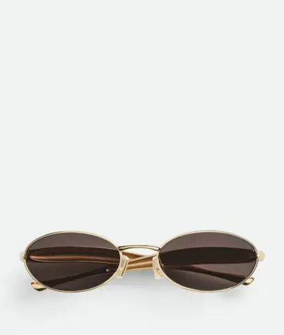 Sardine Oval Sunglasses in Gold/grey