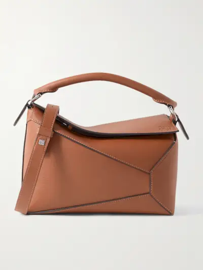 Puzzle Edge Small Textured-Leather Shoulder Bag
