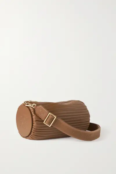 Bracelet Large Pleated Leather Shoulder Bag