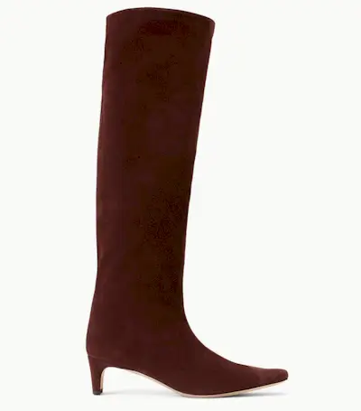 Staud + Wally Boot in Mahogany Suede
