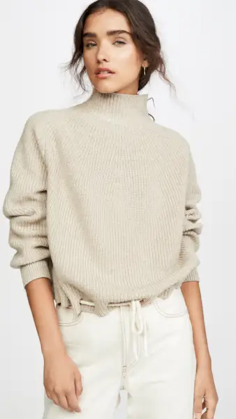 Bassike + Drawstring Hem Sweater