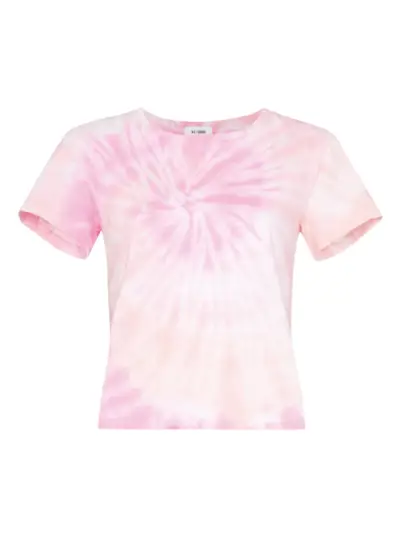 Re/Done + Cropped Tie-Dye T-Shirt