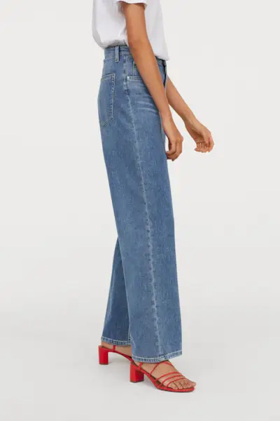 H&M + Wide High Jeans