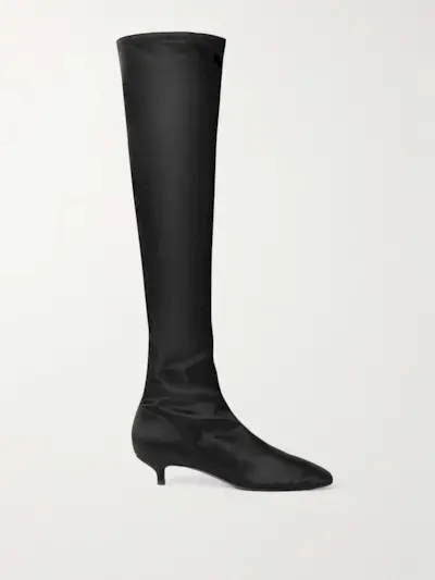 Satin Knee Boots