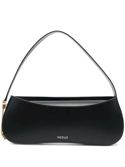 Logo-Stamp Leather Shoulder Bag