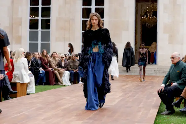 The Gabriela Hearst spring summer 2025 runway show which featured drawstring jeans.