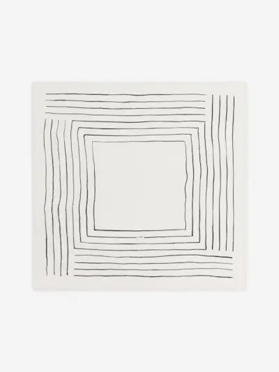 Printed Silk Scarf – White/black – Women – Arket Gb