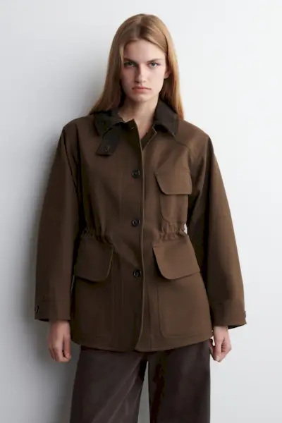 Suede-Collar Field Jacket
