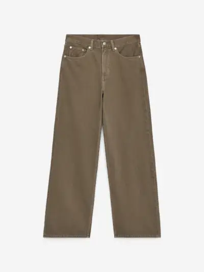 Coral Wide Jeans – Khaki Green – Women – Arket Gb