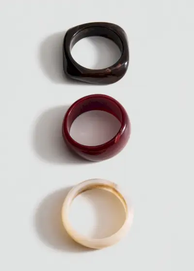 Set of 3 Combined Volume Maxi Bracelets - Women | Mango United Kingdom