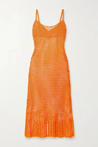 Cult Gaia + Silena Crochet-Knit Midi Dress