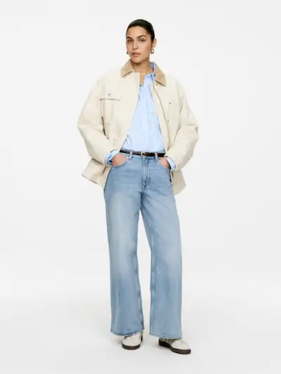 Cloud Loose Wide Jeans – Washed Blue – Women – Arket Gb