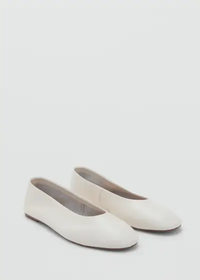 Leather Ballet Flats - Women | Mango United Kingdom