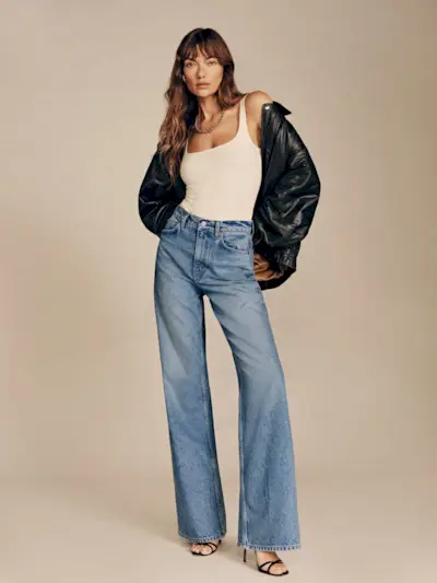 Cary High Rise Slouchy Wide Leg Jeans