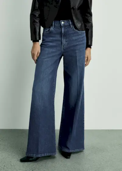 High-Rise Wideleg Jeans - Women | Mango Usa