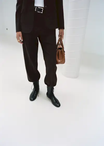 Lace-Up Leather Ankle Boots - Women | Mango United Kingdom