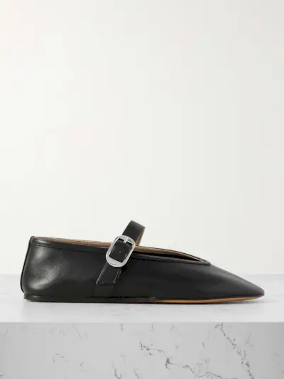 Stella Leather Mary Jane Ballet Flats
