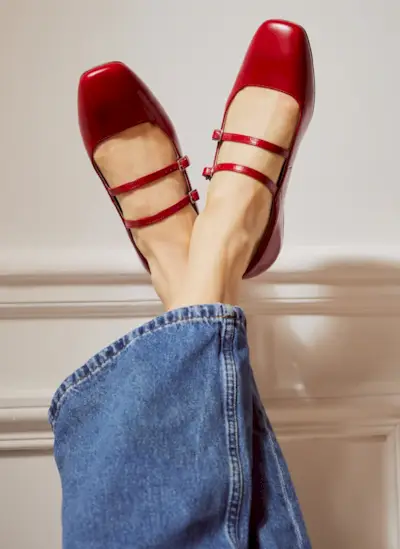 Red Leather Pumps