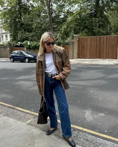 Jeans and ballet flats outfit