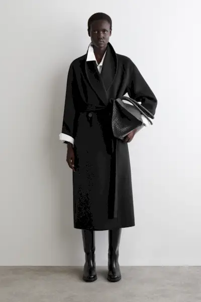 Belted Double-Faced Wool Coat