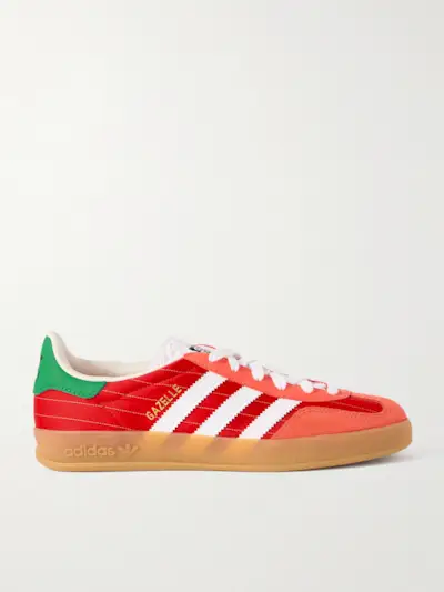 Gazelle Indoor Leather-Trimmed Suede Sneakers