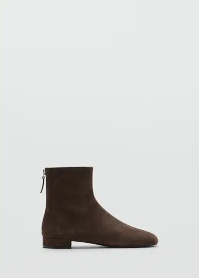 Suede Leather Ankle Boots - Women | Mango Usa