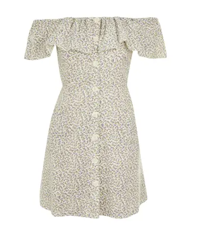 Topshop + Ditsy Print Bardot Dress