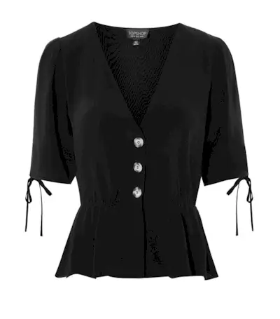 Topshop + Button Down Tea Blouse