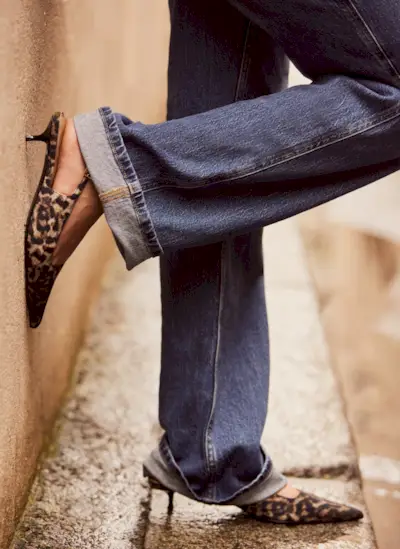 Lol Leopard Print Slingback Kitten Heels