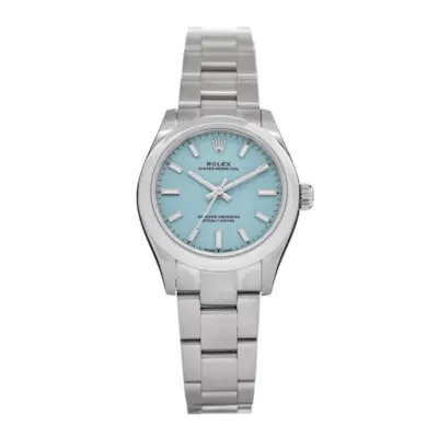 Rolex Stainless Steel 31mm Oyster Perpetual Watch Turquoise 277200