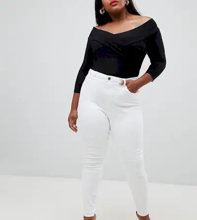 ASOS Curve + Ridley High-Waist Skinny Jeans
