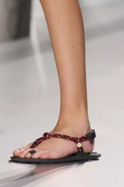 Miu Miu model walking the spring/summer 2024 runway.