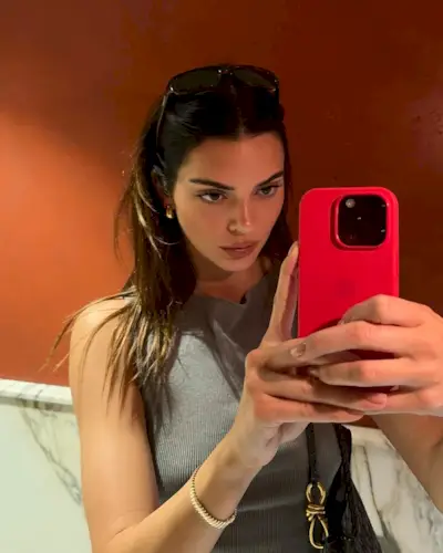 An image of Kendall Jenner wearing one of the biggest sunglasses trends of 2025.