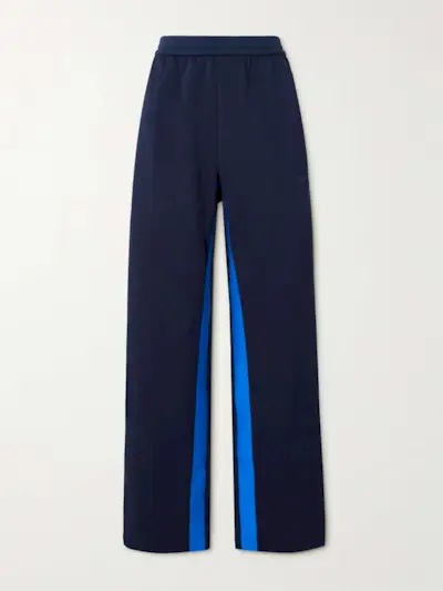 + Wales Bonner Two-Tone Jersey-Trimmed Recycled Piqué Track Pants
