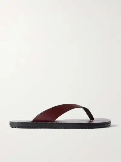 Flora Leather Flip Flops