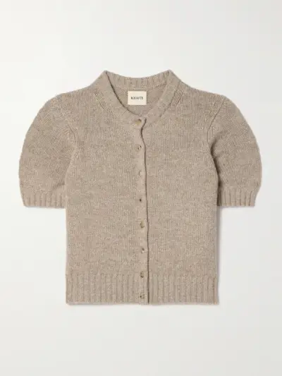Nora Cropped Cashmere-Blend Cardigan