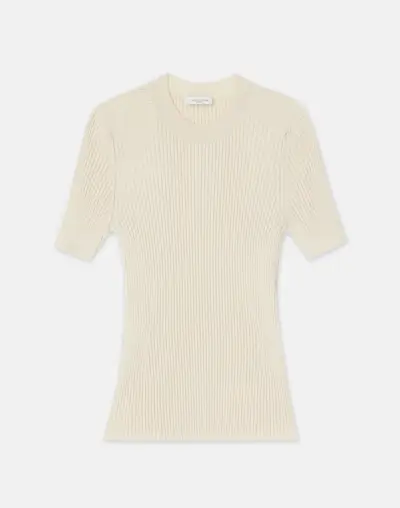 Lafayette 148 New York, Finespun Voile Ribbed Knit Top