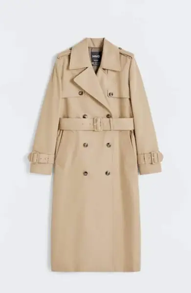 Mango + Water-Repellent Premium Trench Coat