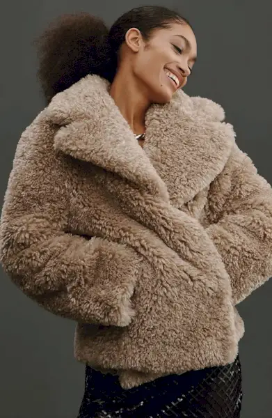 Avec Les Filles + Cropped Teddy Coat