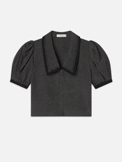 The Polka Dot Sailor Blouse -- Black Multi