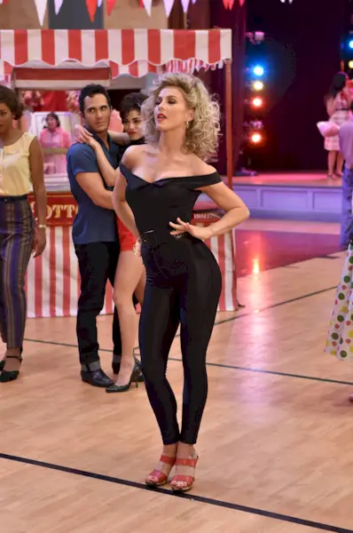 Julianne Hough dressed as Sandy Olsson in Grease: Live.