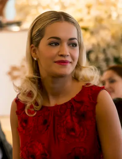 Rita Ora dressed as Mia Grey in Fifty Shades of Grey.