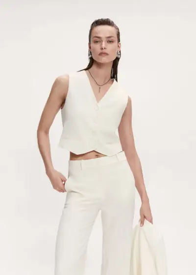 Mango + Gilet With Adjustable Belt