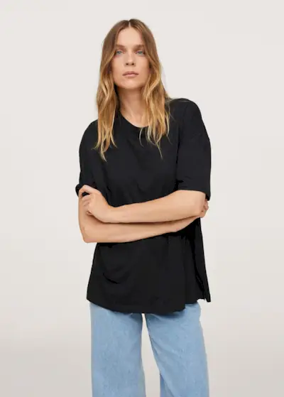 Mango + Oversize Cotton T-Shirt