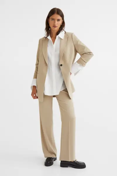 H&M + Gathered-Sleeve Jacket